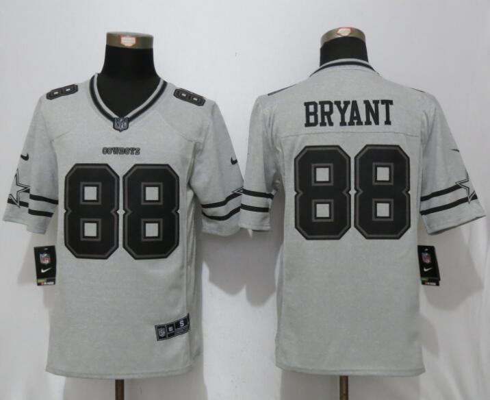 2017 Nike Dallas Cowboys #88 Bryant Nike Gridiron Gray II Limited Jersey->->NFL Jersey